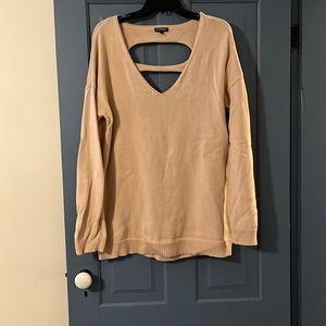 Women open back sweater